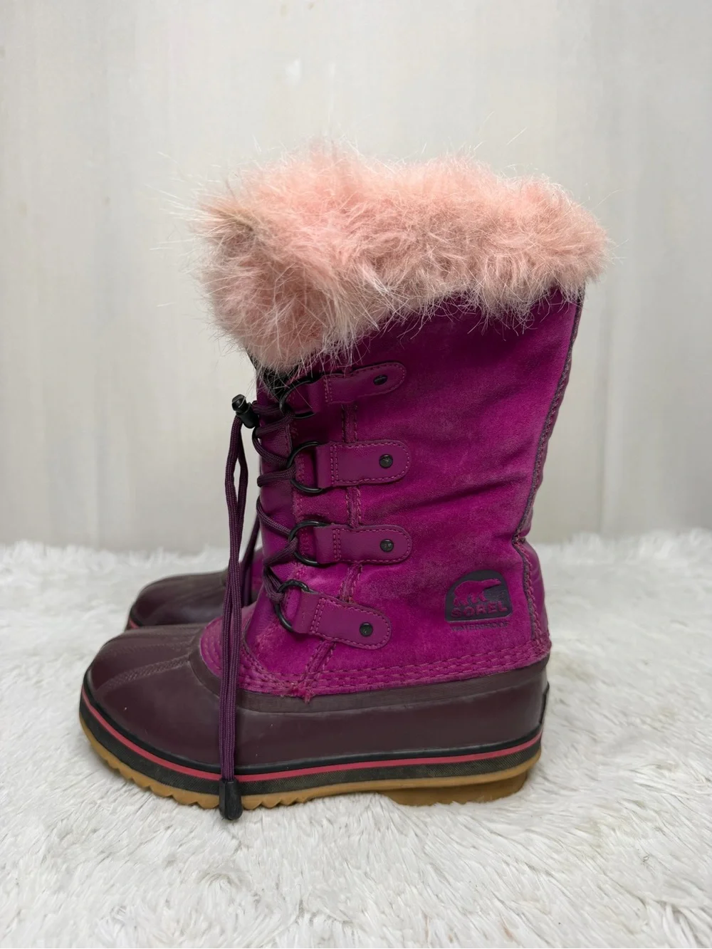 SOREL / pink purple Joan of Arctic lace up winter snow boots / 3